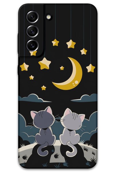 Gramaphone Galaxy S21 Fe Compatible Cat Pattern Phone Case + Screen Protector...