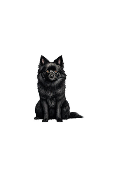INOVATIX Set de 8 piese, autocolant Schipperke pentru șezut, INOVATIX®. 6 cm