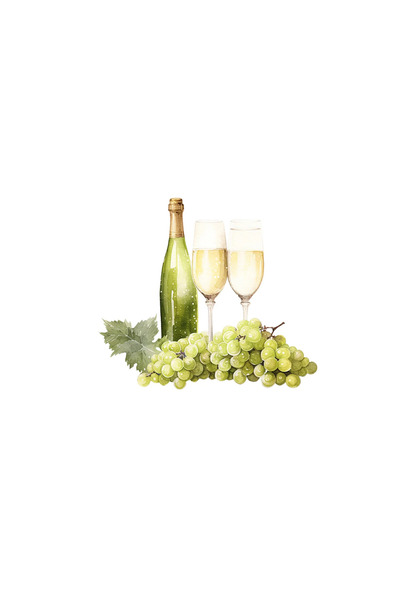 INOVATIX Σετ 8 τεμαχίων, αυτοκόλλητο σαμπάνιας και σταφυλιών, INOVATIX®. 6 εκ.