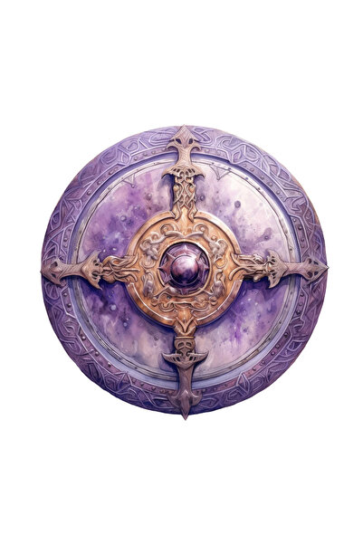 INOVATIX Set de 8 piese, autocolant scut viking violet, INOVATIX®. 6 cm