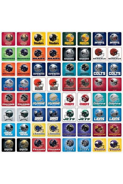 Masterpieces لعبة مطابقة NFL، تتضمن 64 بطاقة للأعمار من 3 سنوات فما فوق