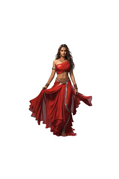 INOVATIX Set de 8 piese, autocolant rochie roșie pentru dans oriental, INOVATIX®. 6 cm