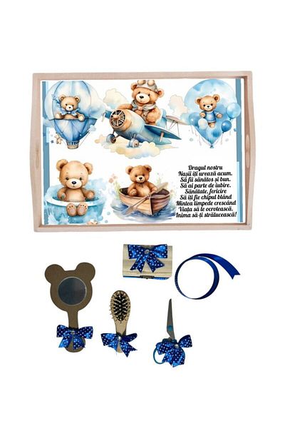 Botez Boys' cutting tray set – Blue Bear model
