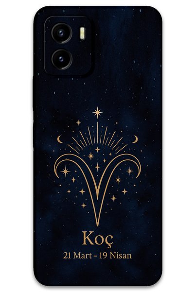 Gramaphone Vivo Y15S Compatible Aries Patterned Phone Case + Screen Protector...