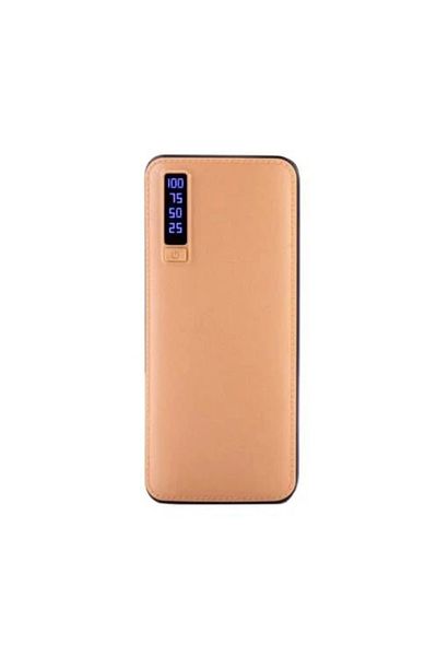 OEM Baterie externă portabilă universală, 20000 mAh, 3 x USB, lanternă, maro