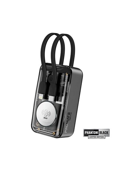 Promate Promate 10,000mAh Power Bank with Fast Apple Watch Charger and USB-C Cable