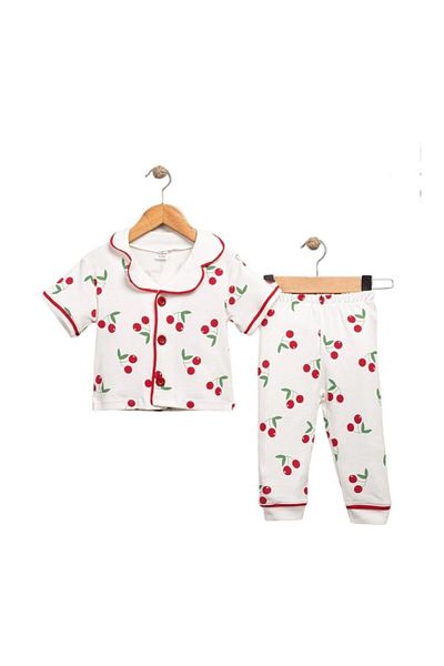 Minim Cherry Printed Summer Pajama Set