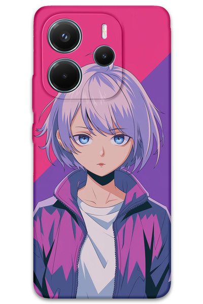 Gramaphone Xiaomi Redmi Note 14 4g Compatible Anime Patterned Phone Case + Sc...