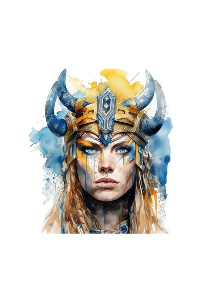 INOVATIX Set of 8 pieces, Warrior with horns sticker, INOVATIX®. 6 cm