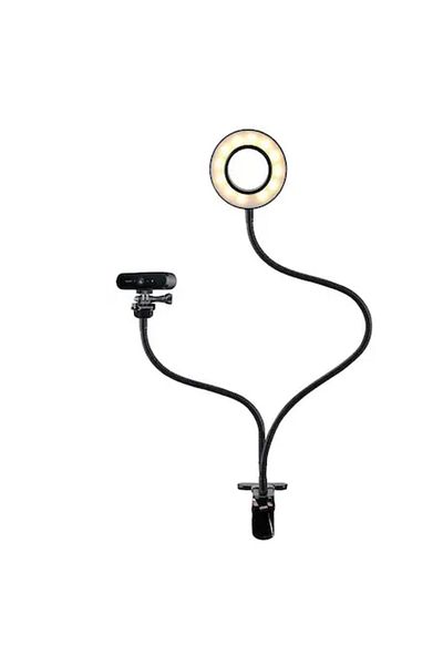 OEM Circular, flexible lamp with phone holder, table clamp, 3 adjustable lighting modes, 24 LEDs
