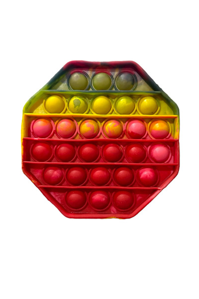 UĞURDAN Popit Gökkuşağı Renkli Duyusal Stres Oyuncağı Anti Stres Oyuncak