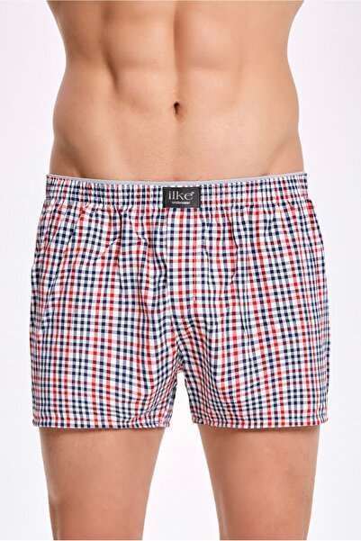 İlke Erkek 3 lü Paket Poplin Kumaş 1.Kalite Karışık Renk Boxer