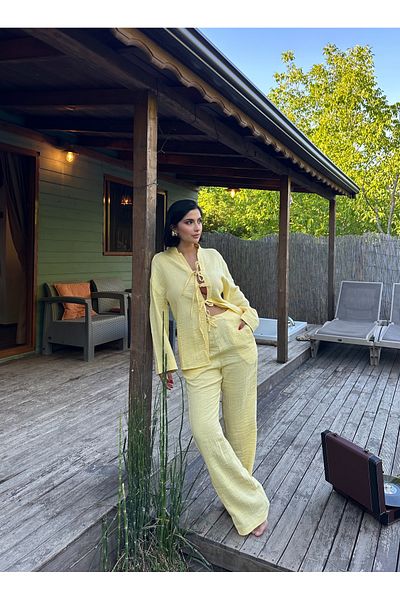 MY LİKA Muslin Set with Tie Front