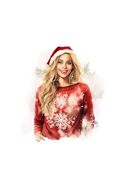 INOVATIX Set of 8 pieces, Sticker Winter Sweater Eliza, INOVATIX®. 6 cm