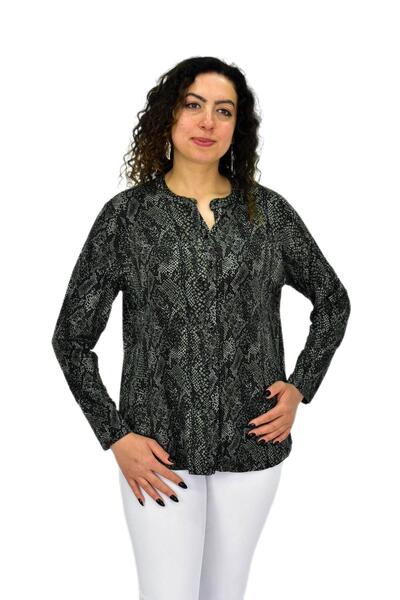 wearon tekstil Γυναικεία μακρυμάνικη μπλούζα με κουμπιά BGL-ST04685