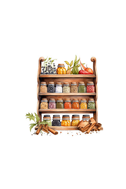 INOVATIX Set de 8 piese, autocolant suport condimente Karen, INOVATIX®. 6 cm