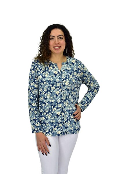 wearon tekstil Γυναικεία μακρυμάνικη μπλούζα με κουμπιά BGL-ST04686