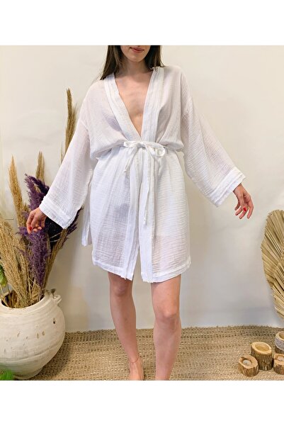 ARİNNASİDE Müslin Püskül Detaylı Kimono