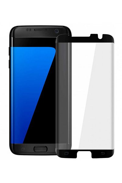 OEM Folie de sticlă neagră pentru Samsung Galaxy S7 Edge, compatibilă cu carcasa