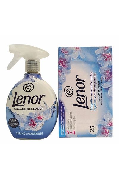 lenor Lenor Spring 500 ML non-ironing wrinkle remover spray, Lenor Spr scented wipes
