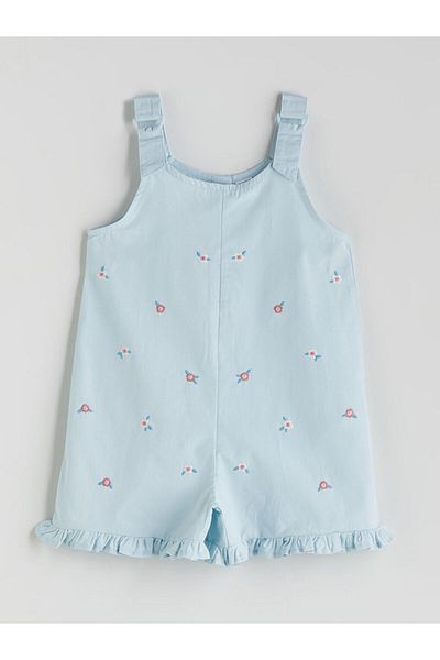 LC Waikiki Sari Strap Flower Embroidered Baby Girl Salopet