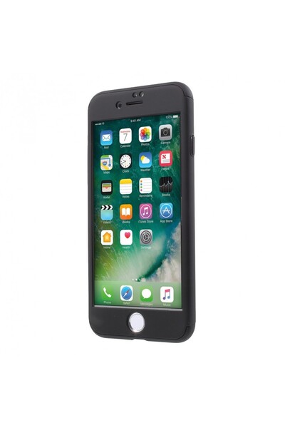 OEM IPAKY калъф с пълна защита за iPhone 7 4.7 инча, черен