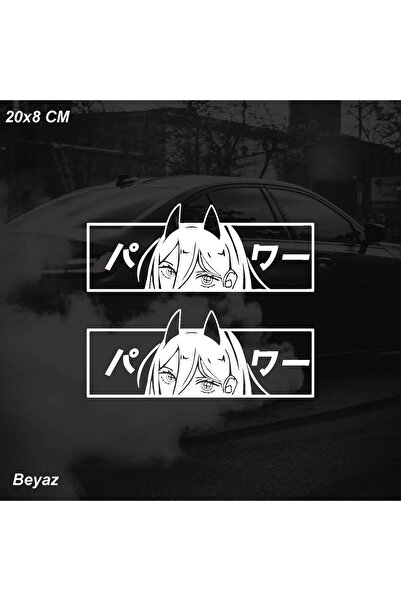 ARONA Anime Kız (Power Chainsaw Man) JDM Sticker Motosiklet Araba Laptop Stic...