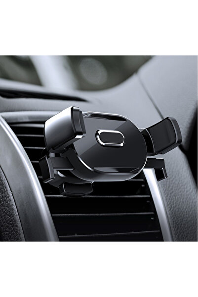 BLACK Suport telefon cu ventilație EASY ONE TOUCH NEGRU