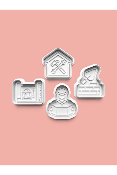 AKTASTORE Home Improvement Cookie Mold and Sugar Dough Mold Set of 4