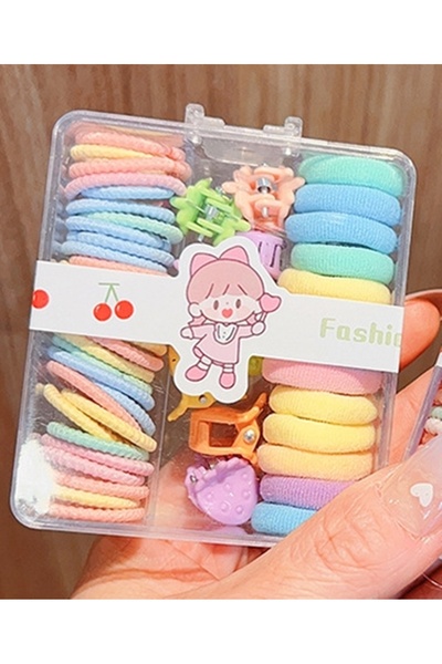LOVYCO Girl's Boxed Rubber Buckle (14 Towel Rubber -30 Mini Rubber, 8 Mini Buckle)
