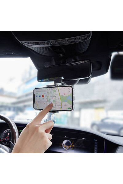 Borofone Borofone BH49 Universal Car Holder, Mirror Mount, Adjustable, 360°, Black