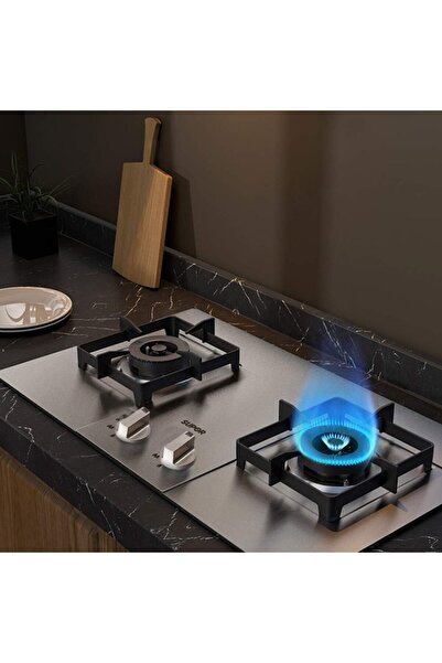 OEM Set de 4 butoane pentru aragaz, argintii