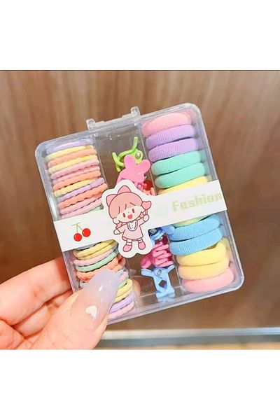 LOVYCO Girl's Boxed Rubber Buckle (14 Towel Rubber -30 Mini Rubber, 8 Mini Buckle)