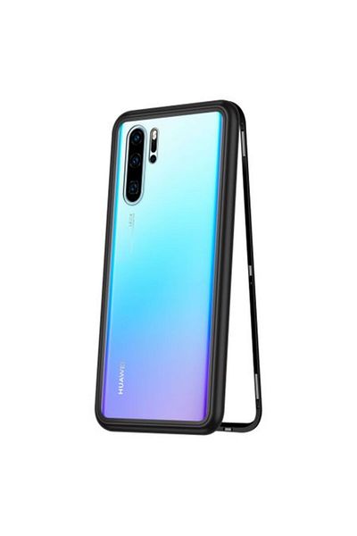 OEM Husă magnetică neagră pentru Huawei P30 PRO, MyStyle, potrivire perfectă, cu spate din sticlă securizată premium