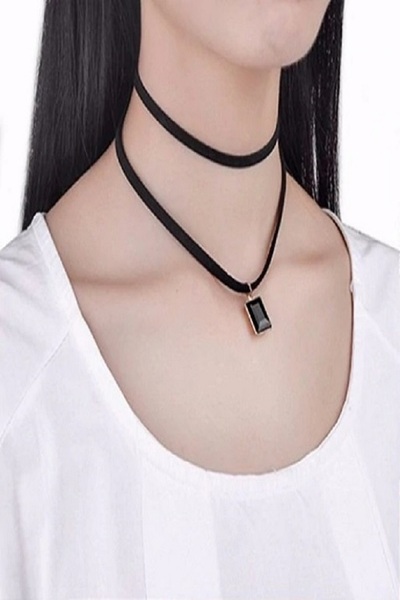 OEM Choker Mystyle Fashion Black Double Delux - Elegant necklace for the neck