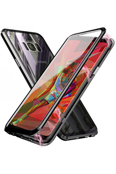 BLACK Carcasă magnetică pentru Samsung Galaxy S8, neagră, potrivire perfectă,...