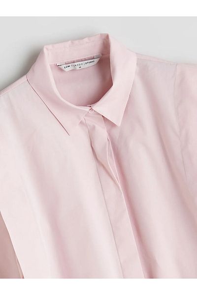 LC Waikiki Lcwaikiki Classic Pink Belted Women's Shirt Tunic