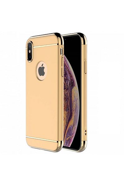Gold Carcasă Apple iPhone X, Elegance Luxury 3 în 1, aurie