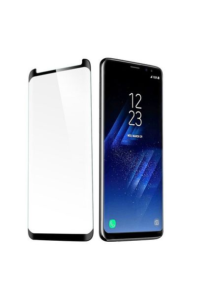 OEM Folie de sticlă neagră pentru Samsung Galaxy S9 Plus, compatibilă cu carcasa