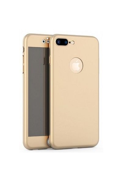 Gold Husă Apple iPhone 8 Plus, FullBody Elegance Luxury Gold, acoperire completă la 360 de grade cu folie de sticlă