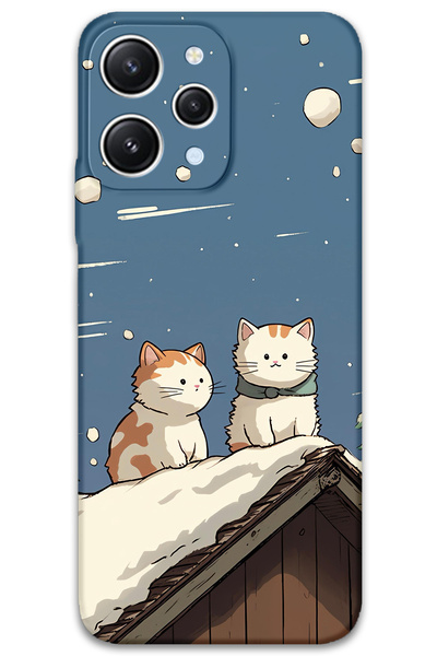 Gramaphone Xiaomi Redmi 12 Compatible Cat Pattern Phone Case + Screen Protect...