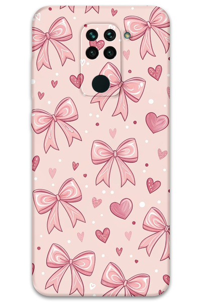 Gramaphone Xiaomi Redmi Note 9 Uyumlu Kurdele Desenli Telefon Kılıfı + Ekran ...