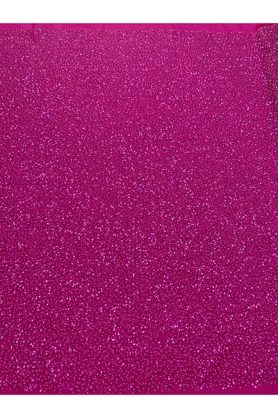 Luxuro Fuchsia Couture Lace with General Pattern, Beads and Sequins