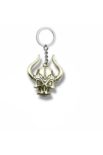 Herşey Nota Viking Head Keychain |   Norse Mythology Metal Accessory