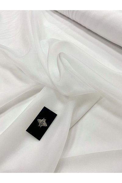 Luxuro White Pearl Organza - 3 m Width