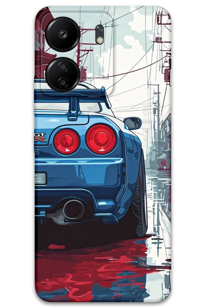 Gramaphone Poco C65 Compatible Car Pattern Phone Case + Screen Protector - 5761