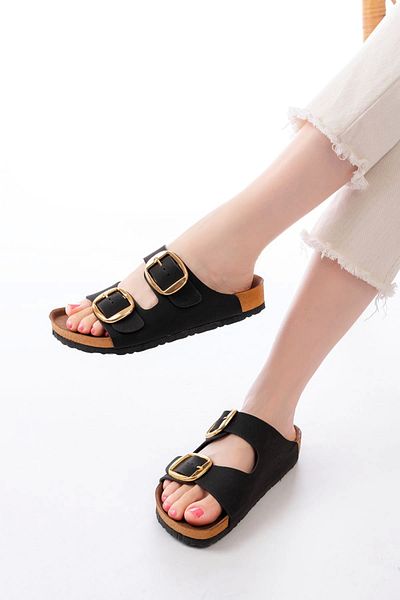 TB Terzi Bey Black Daily Women's Slippers