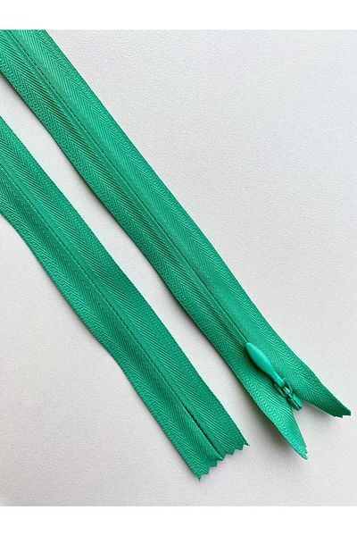 Luxuro Premium Concealed Zipper Light Navy Green - 70 cm Length