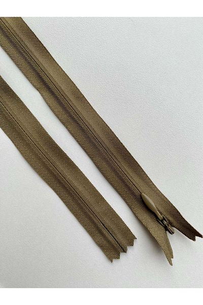 Luxuro Premium Khaki Hidden Zipper - 70 cm Length