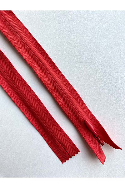 Luxuro Premium Concealed Zipper Light Red - 70 cm Length